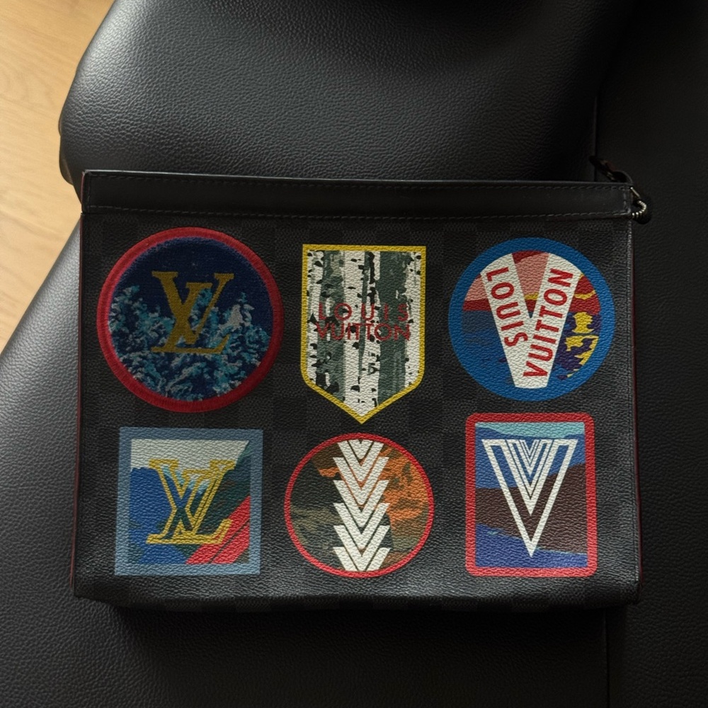 Louis Vuitton Black and Multi-Color Toiletry Bag